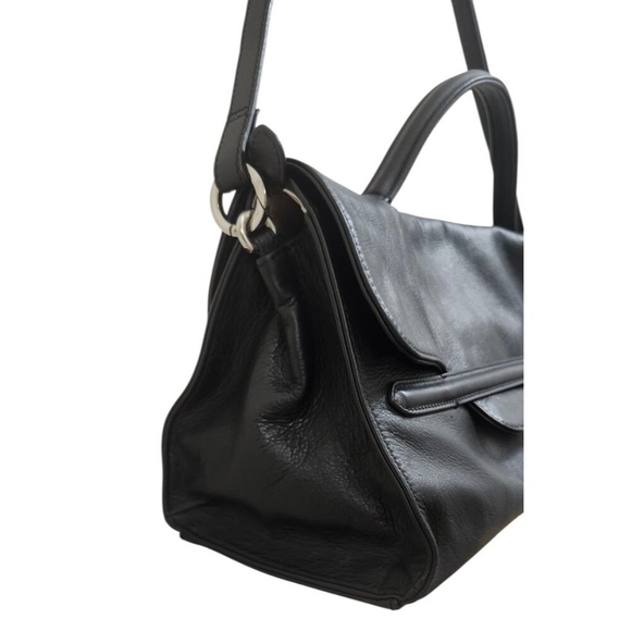 Zanellato Nina Tote Leather Shoulder Bag Satchel Minimalist Zip Compartments - Picture 7 of 16